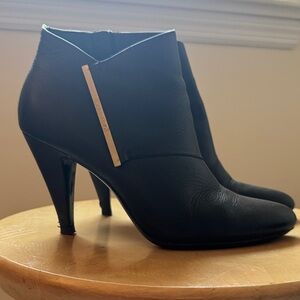 Calvin Klein Black Ankle Boots with Gold Detail